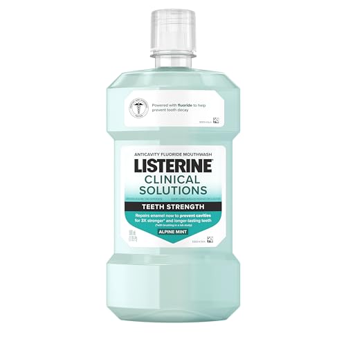 0312547352734 - LISTERINE CLINICAL SOLUTIONS TEETH STRENGTH MINT ORAL RINSE, DAILY ANTICAVITY FLUORIDE MOUTHWASH TO REPAIR TOOTH ENAMEL, STRENGTHEN TEETH & HELP PREVENT TOOTH DECAY, ALPINE MINT, 500 ML