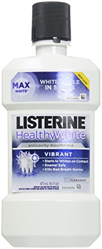 0312547425483 - LISTERINE WHITENING VIBRANT ANTICAVITY MOUTHRINSE, CLEAN MINT, 16 FLUID OUNCE