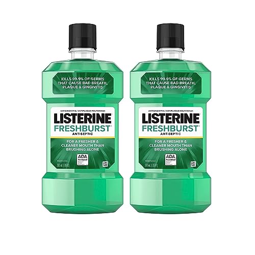 0312547780315 - LISTERINE FRESHBURST ANTISEPTIC MOUTHWASH WITH GERM-KILLING ORAL CARE FORMULA TO FIGHT BAD BREATH, PLAQUE AND GINGIVITIS, 500 ML (PACK OF 2)