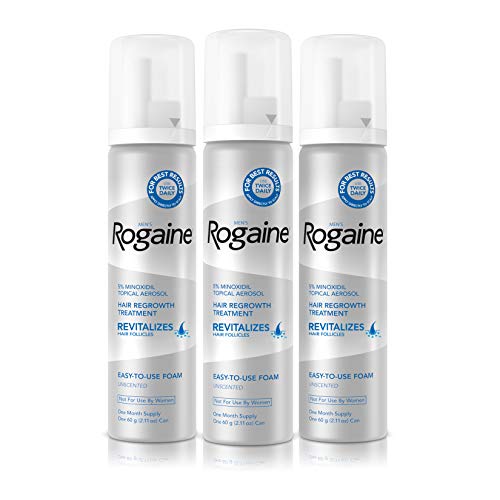 0312547781350 - MEN'S ROGAINE EXTRA STRENGTH 5% MINOXIDIL TOPICAL AEROSOL HAIR REGROWTH TREATMENT FOAM 3 MONTH SUPPLY EACH CAN