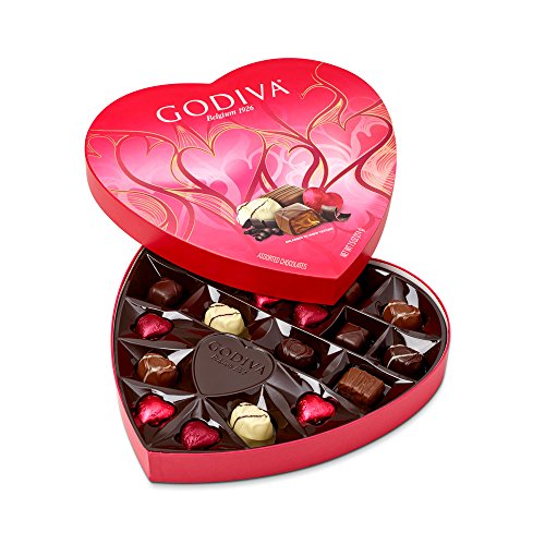 0031290113705 - GODIVA 20 PIECE VALENTINE HEART ASSORTED CHOCOLATES BOX