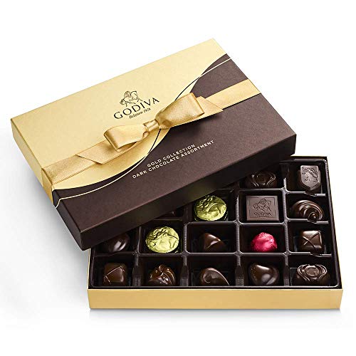 0031290139385 - GODIVA CHOCOLATIER DARK CHOCOLATE GIFT BOX, 22 COUNT