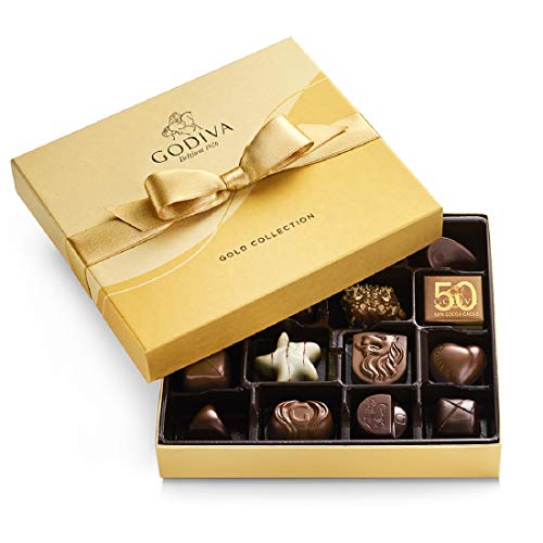 0031290139569 - GODIVA CHOCOLATIER ASSORTED CHOCOLATE GOLD GIFT BOX, 19 COUNT