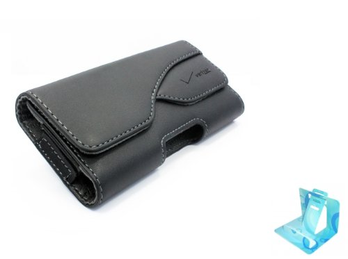 0313008073076 - PREMIUM QUALITY VERIZON OEM LEATHER POUCH CASE COVER HOLSTER SWIVEL BELT CLIP FOR METROPCS ALCATEL ONE TOUCH FIERCE, METROPCS LG OPTIMUS EXCEED 2, METROPCS LG OPTIMUS F6 - (COMES WITH UNIVERSAL PHONE STAND)