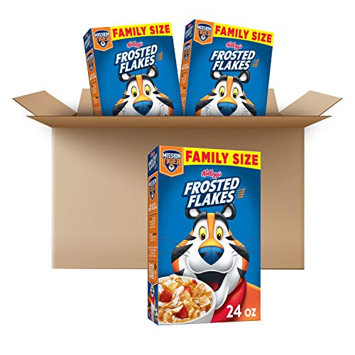 0313548368496 - KELLOGGS FROSTED FLAKES BREAKFAST CEREAL, ORIGINAL, EXCELLENT SOURCE OF 7 VITAMINS & MINERALS, 24 OZ BOX (3 BOXES)