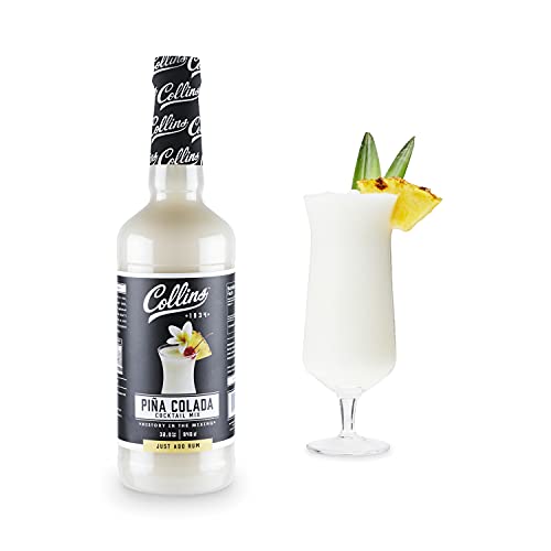 0031439005359 - COLLINS PINA COLADA MIX | MADE WITH REAL PINEAPPLE JUICE, COCONUT AND OTHER NATURAL FLAVORS | TROPICAL COCKTAIL MIXER, HOME BAR ACCESSORIES COCKTAIL MIXERS, 32 FL OZ