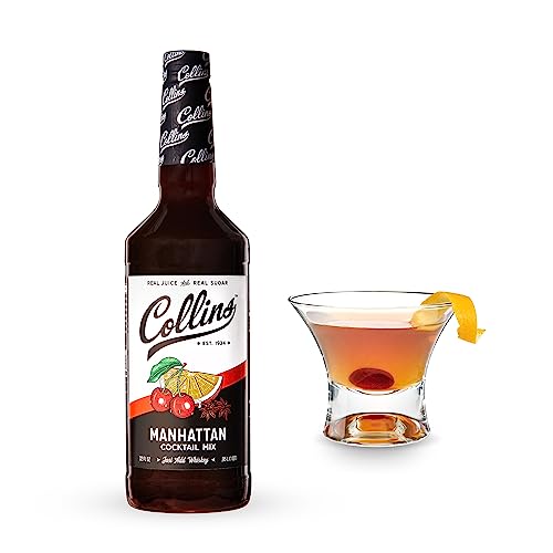 0031439005410 - COLLINS MANHATTAN MIX | MADE WITH REAL BROWN SUGAR, ORANGE AND CHERRY JUICE WITH NATURAL FLAVORS | CLASSIC COCKTAIL RECIPE INGREDIENT, HOME BAR ACCESSORIES COCKTAIL MIXERS, 32 FL OZ