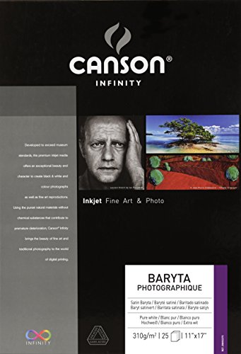 3148950022721 - CANSON 310G INFINITY BARYTA PHOTOGRAPHIQUE ART PAPER, 11 X 17, 25 SHEETS