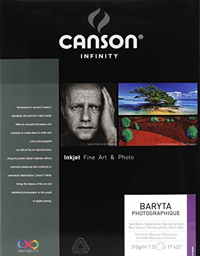 3148950022745 - CANSON 310G INFINITY BARYTA PHOTOGRAPHIQUE ART PAPER, 17 X 22, 25 SHEETS
