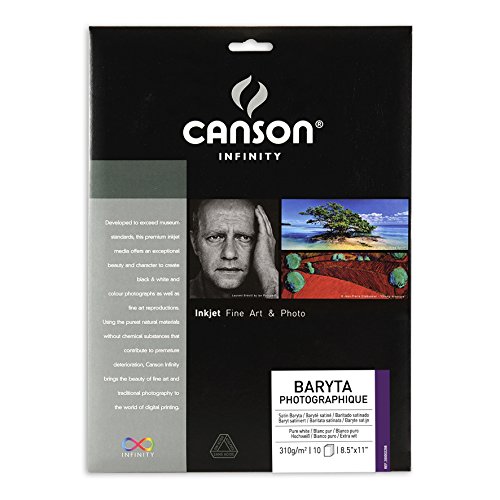 3148950022882 - CANSON 310G INFINITY BARYTA PHOTOGRAPHIQUE ART PAPER, 8.5 X 11, 10 SHEETS