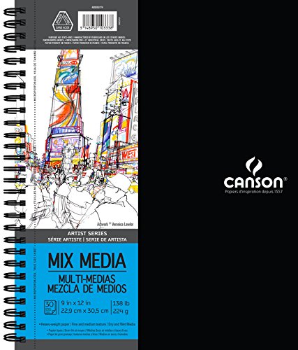 3148950103338 - CANSON ARTIST SERIES MIX MEDIA, SIDE WIRE PAD