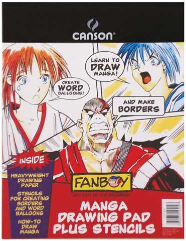 3148950223050 - CANSON FANBOY MANGA DRAWING PAD WITH STENCILS