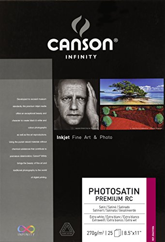 3148952310062 - CANSON 270G INFINITY PHOTOSATIN ART PAPER, 8.5 X 11, 25 SHEETS