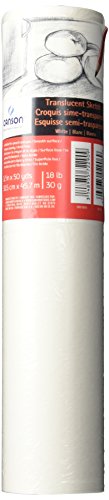 3148955722909 - CANSON TRANSLUCENT SKETCH ROLL IN WHITE, 12X50YDS
