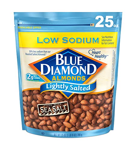 0315054230014 - BLUE DIAMOND ALMONDS LOW SODIUM LIGHTLY SALTED SNACK NUTS, 25 OZ RESEALABLE BAG (PACK OF 1)