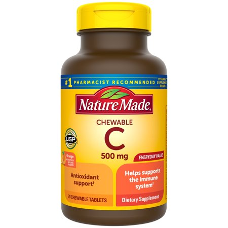 0031604040666 - NATURE MADE CHEWABLE ORANGE FLAVOR VITAMIN C TABLETS, 500 MG, 70 COUNT