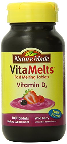 0031604041021 - NATURE MADE VITAMELTS VITAMIN D3 TABLETS WILD BERRY 100 COUNT