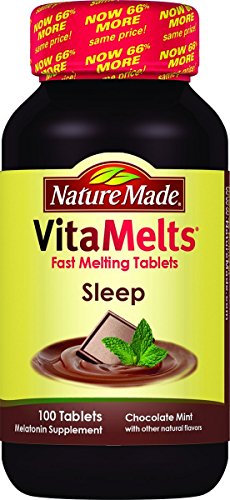 0031604041052 - 2 PACK - NATURE MADE VITAMELTS SLEEP TABLETS, CHOCOLATE MINT, 100 COUNT