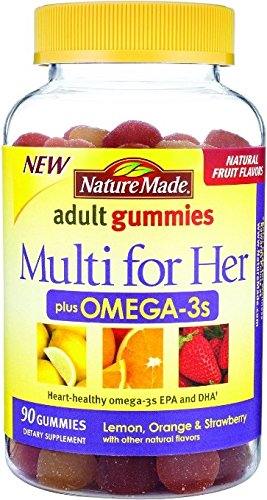 0031604230401 - NATURE MADE MULTI FOR HER PLUS OMEGA-3 ADULT GUMMIES, 90 COUNT PER BOTTLE (3 BOTTLES)