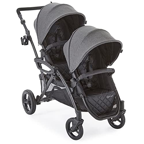 0031878267370 - CONTOURS OPTIONS ELITE V2 CONVERTIBLE LIGHTWEIGHT TANDEM DOUBLE BABY STROLLER & TODDLER STROLLER, REVERSIBLE EASY-LIFT SEATS, SPACIOUS SEATING, HEIGHT ADJUSTABLE HANDLE, STANDING FOLD - GRAPHITE GRAY