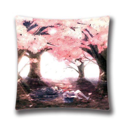 3199133800902 - 16X16 INCH (TWIN SIDES) CHERRY TREE BLOSSOMS PERSONALIZED SQUARE THROW PILLOW CASE FANTASTIC DECOR CUSHION COVERS,DIC31530
