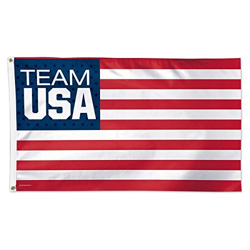0032085106650 - OLYMPICS USOC TEAM USA LOGO DELUXE FLAG, 3' X 5'