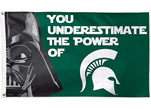 0032085159274 - NCAA MICHIGAN STATE UNIVERSITY 15927115 DELUXE FLAG, 3' X 5'
