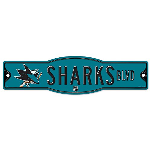 0032085278647 - NHL SAN JOSE SHARKS 27864010 STREET/ZONE SIGN, 4.5 X 17
