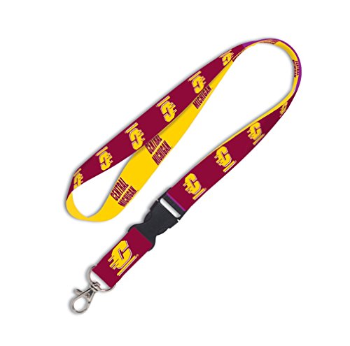 0032085468864 - NCAA CENTRAL MICHIGAN UNIVERSITY LANYARD WITH DETACHABLE BUCKLE, 3/4