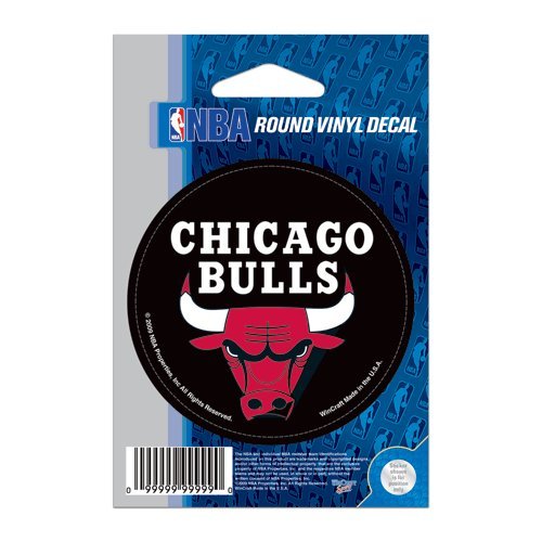 0032085666581 - NBA CHICAGO BULLS WCR66658091 ROUND VINYL DECAL, 3 X 3