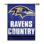 0032085719522 - BALTIMORE RAVENS OFFICIAL 27X37 NFL BANNER FLAG