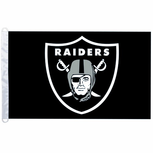 0032085862853 - NFL OAKLAND RAIDERS 3-BY-5 FOOT FLAG
