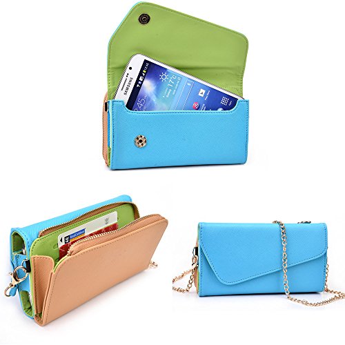 0322013052006 - SMARTPHONE WALLET FITS MLAIS MX69W | VIBE BLUE & NUDE