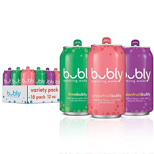 0322170048140 - BUBLY SPARKLING WATER, PASSIONFRUIT BLISS VARIETY PACK, 12 FL OZ CANS (18 PACK)