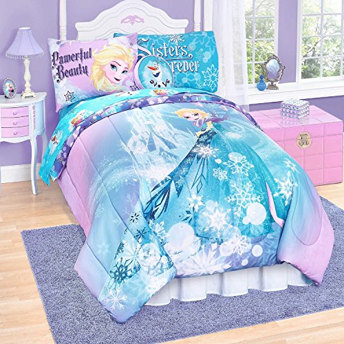 0032281225292 - DISNEY FROZEN SISTERS FOREVER FULL 7 PC COMPLETE BED SET SUPER SOFT REVERSIBLE COMFORTER! WITH COTTON RICH SHEETS