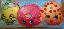 0032281260590 - SHOPKINS 18X36 INCH BODY PILLOW (APPLE,DONUT,& COOKIE)