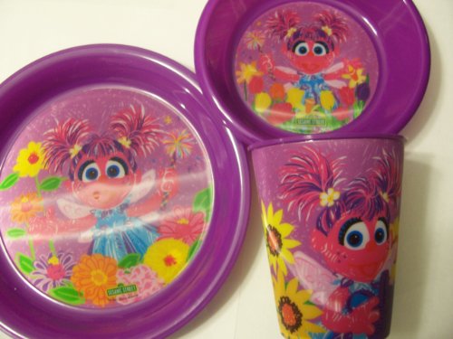 0032281994426 - SESAME STREET CRAYON TABLESETTING (12 OZ CUP, PLATE, BOWL) (ABBY FLOWER)