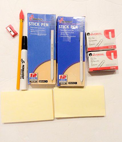 0032291491410 - SKILLCRAFT STICK PENS , UNIVERSAL PAPER CLIPS , N0. 2 PENCIL AND MORE - OFFICE BUNDLE