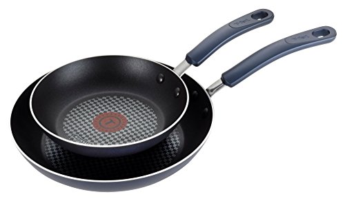 0032406058750 - T-FAL B129S2 COLOR LUXE HARD TITANIUM NONSTICK THERMO-SPOT DISHWASHER SAFE PFOA FREE 8-INCH AND 10-INCH FRY PAN SET COOKWARE, 2-PIECE, BLUE