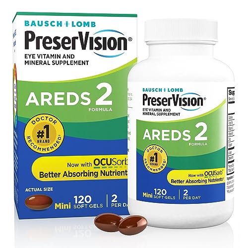 0324208697627 - BAUSCH & LOMB PRESERVISION AREDS 2 FORMULA EYE VITAMIN & MINERAL SUPPLEMENT SOFT GELS, 120 COUNT
