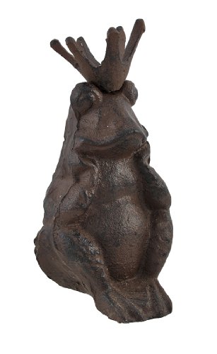 0325633256373 - CAST IRON FROG PRINCE HOME OR GARDEN ACCENT