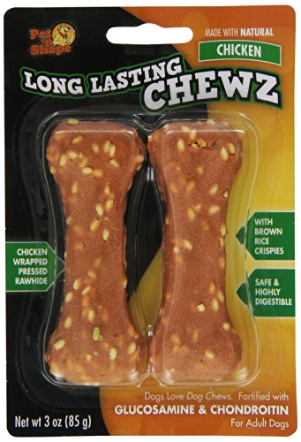 0032657601347 - PET 'N SHAPE LONG LASTING CHICKEN CHEWZ NATURAL DOG TREATS, BONE, 4-INCH, 2 COUNT, 3 PACK