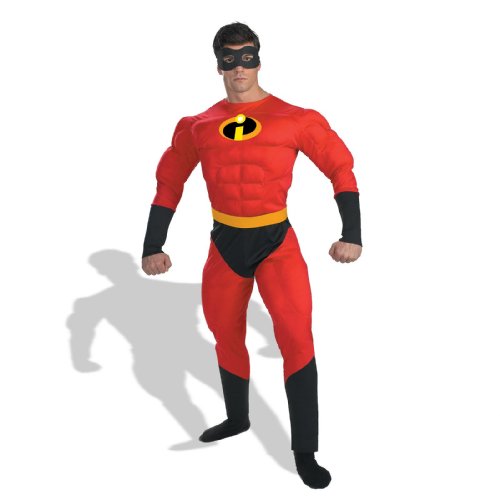 0032692536895 - DISNEY THE INCREDIBLES MR. INCREDIBLE MUSCLE COSTUME - ADULT