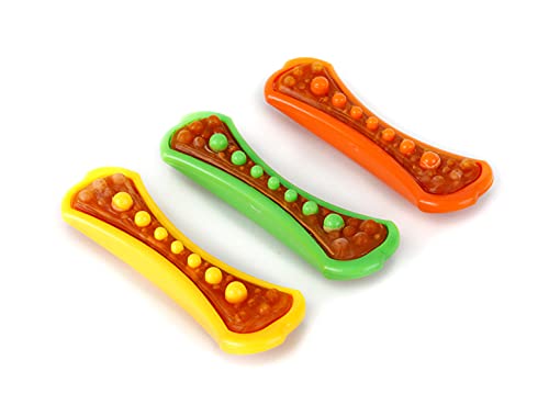 0032700129255 - HARTZ CHEW N CLEAN DENTAL DUO DOG TREAT & CHEW TOY, COLOR VARIES, LARGE, 3 PACK