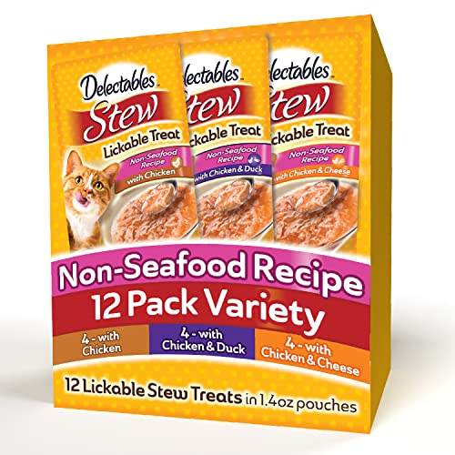 0032700129545 - DELECTABLES NON-SEAFOOD STEW VARIETY PACK LICKABLE CAT TREAT, 12 COUNT