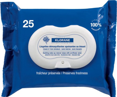 3282779029407 - SOOTHING MAKEUP REMOVER WIPES WITH CORNFLOWER 25 WIPES 25 LINGETTES