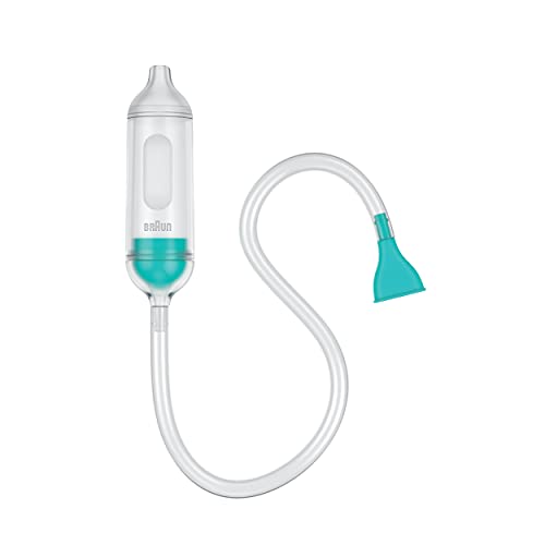 0328785002959 - BRAUN MANUAL NASAL ASPIRATOR – QUICKLY AND GENTLY CLEAR STUFFED INFANT NOSES - TODDLER AND BABY NASAL ASPIRATOR WITH TWO NOSE TIPS