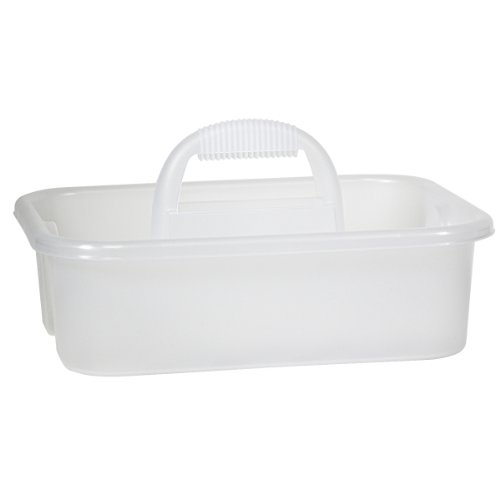 0032903021349 - AKRO-MILS 09185SCLAR PLASTIC TOOL AND SUPPLY TOTE CADDY, CLEAR