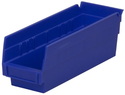0032903037715 - AKRO-MILS 30120 12-INCH BY 4-INCH BY 4-INCH PLASTIC NESTING SHELF BIN BOX, BLUE,
