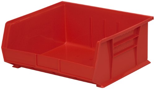 0032903039641 - AKRO-MILS 30235 PLASTIC STORAGE STACKING HANGING AKRO BIN, 11-INCH BY 11-INCH BY 5-INCH, RED, CASE OF 6